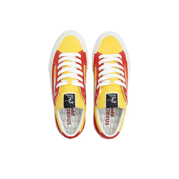 OddCIRKUS Astley Neon Balance Abrasion Resistant Slip Resistant Low Top Skateboard Shoes Unisex Saffron-3