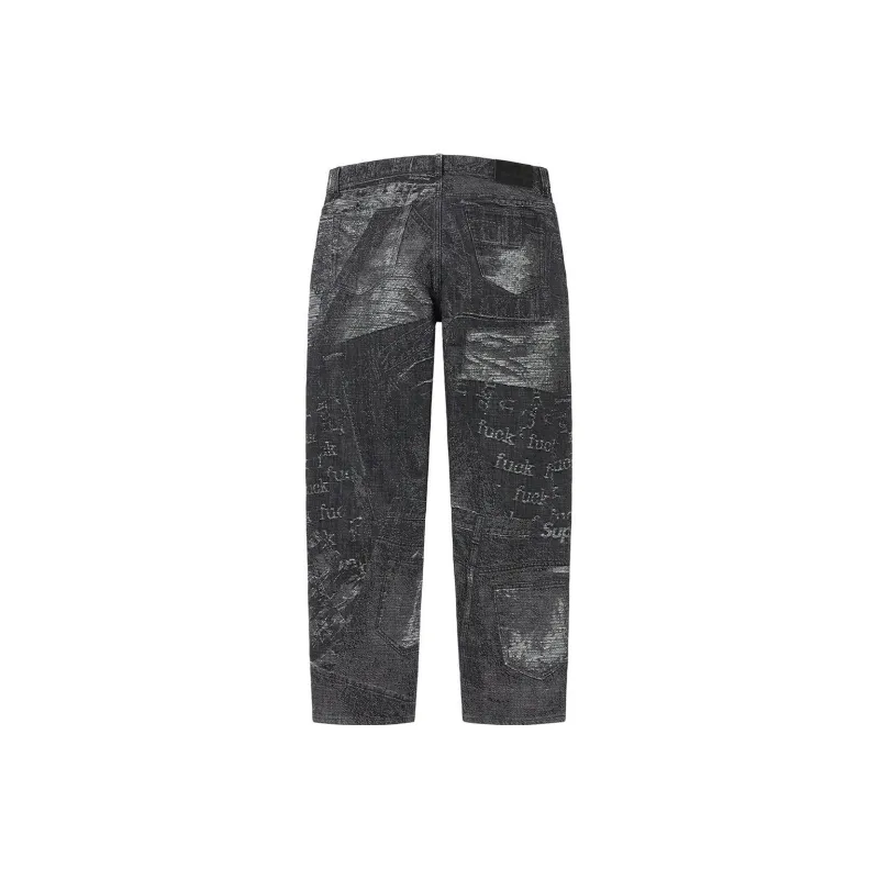 Supreme Archive Denim Jacquard Regular Jean - Cheap Rcj Jordan Outlet