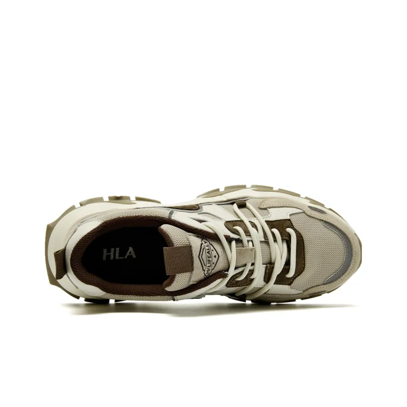 HLA Chunky Sneakers Men Low Top Gray/Sand-9