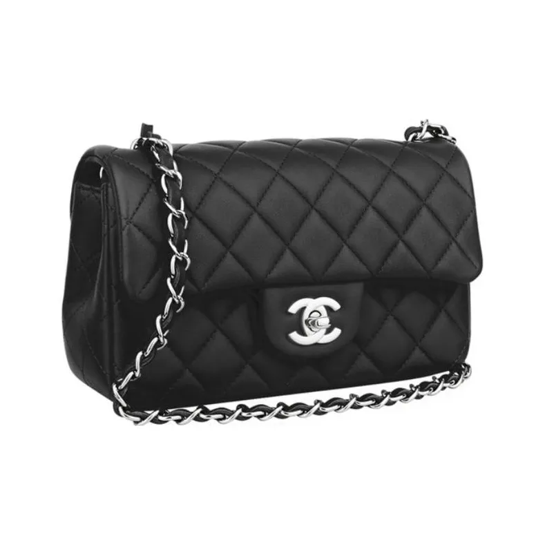 CHANEL Sheepskin Flap Bag, Shoulder Bag, Crossbody Bag Mini Women's Black-2