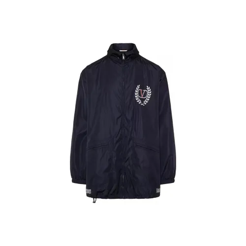 Valentino Denim Jackets Men Dark Blue