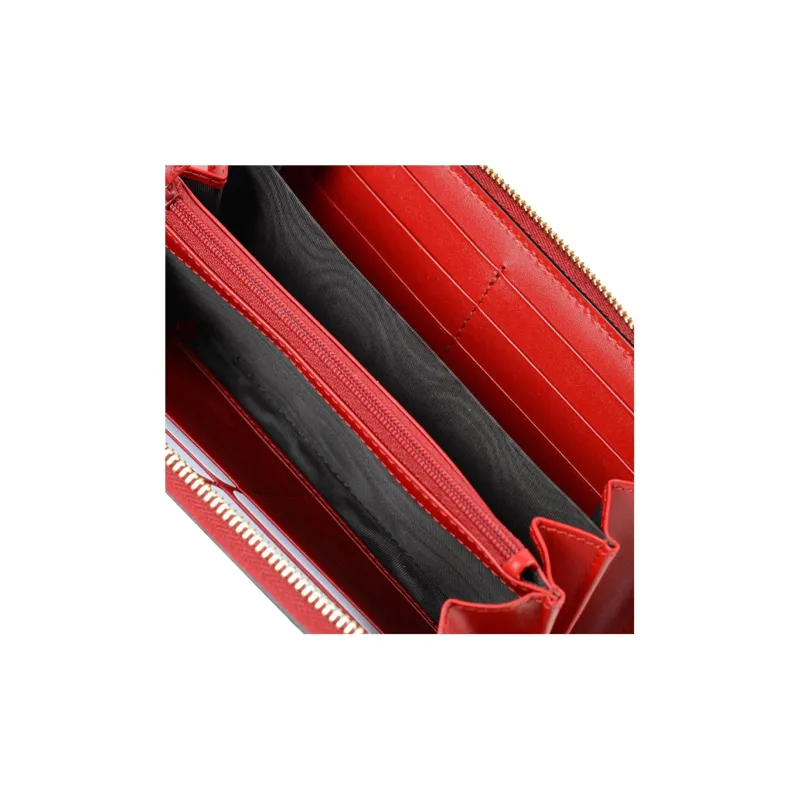 GUCCI Cow Leather Wallet Regular Women's Red-4