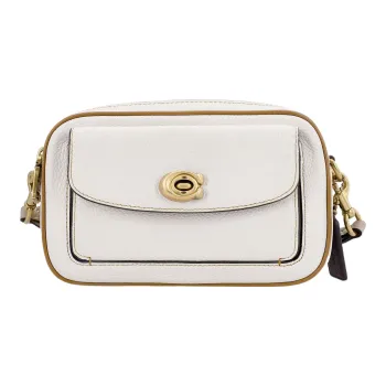 COACH Willow Leather Camera Bag, Shoulder Bag, Crossbody Bag Small Size Women's White