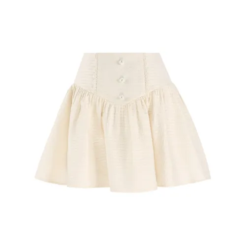 PALGLG Casual Short Skirts Women's Apricot