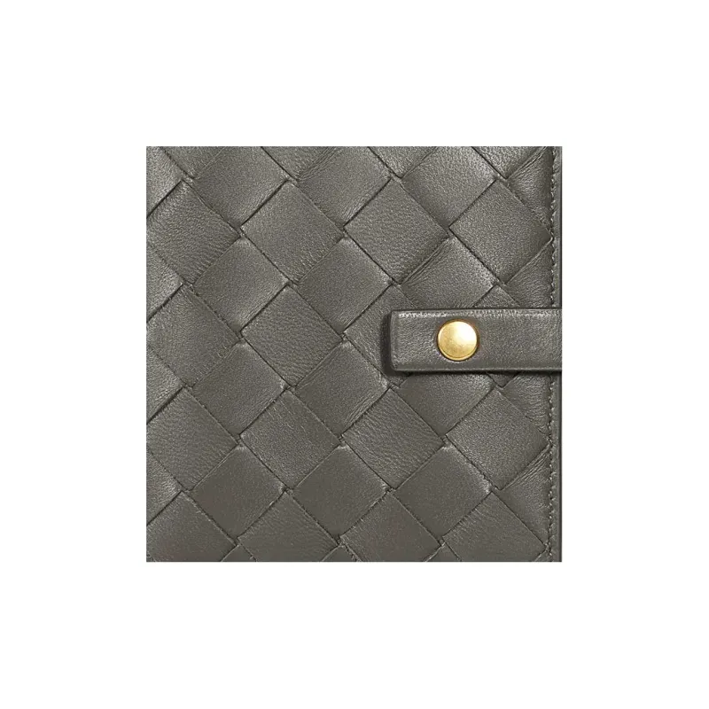 Bottega Veneta Sheepskin Wallet Mini Women's Gray-3