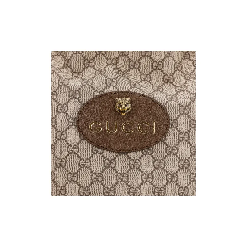 GUCCI Neo Vintage Series Canvas Bucket Bag, Handbag, Backpack Unisex Ebony/Brown-5
