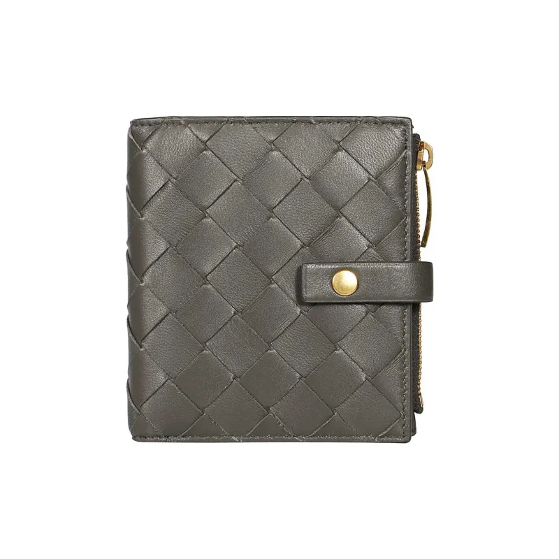Bottega Veneta Sheepskin Wallet Mini Women's Gray-0