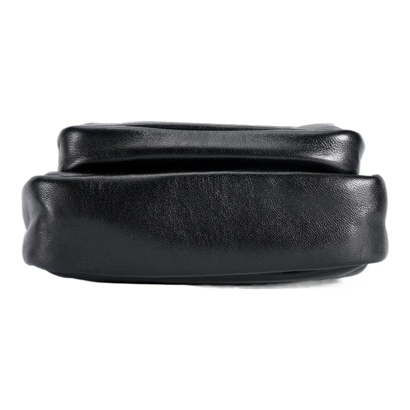SAINT LAURENT Leather Crossbody Bag Shoulder Bag Men's Black-3
