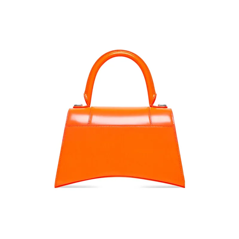 Balenciaga Hourglass Calfskin Shoulder Bag, Crossbody Bag, Handbag Trumpets Women's Neon Orange-3