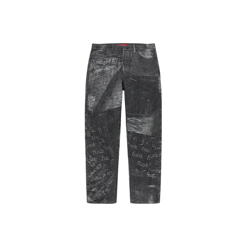 Supreme Archive Denim Jacquard Regular Jean - Cheap Rcj Jordan Outlet