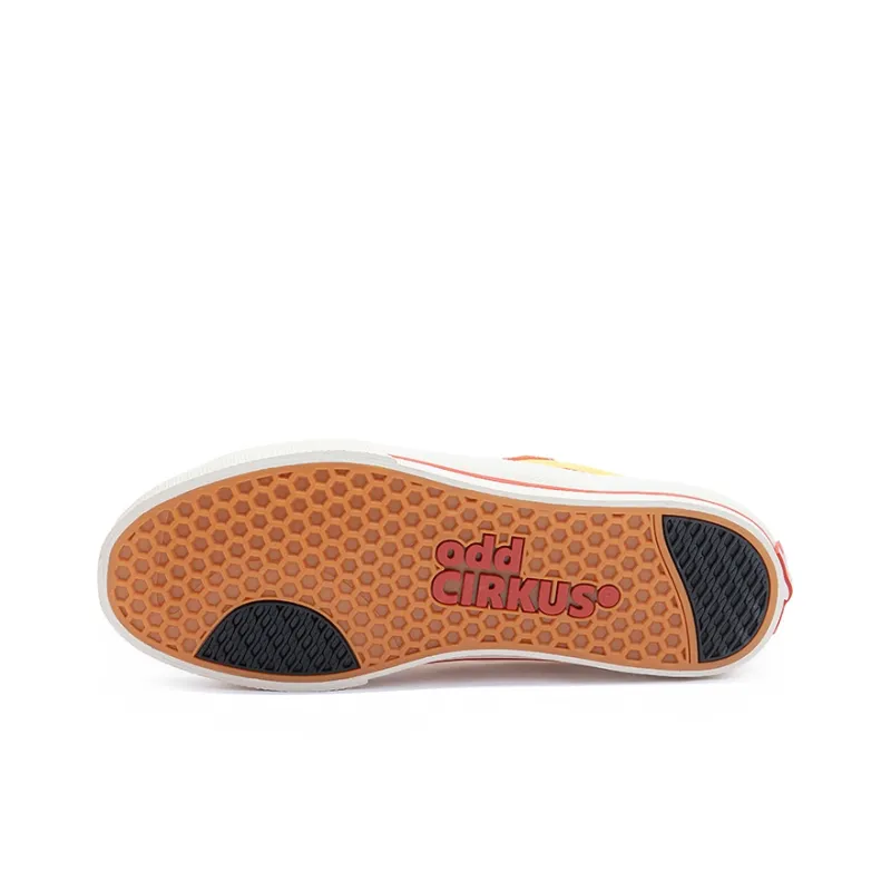 OddCIRKUS Astley Neon Balance Abrasion Resistant Slip Resistant Low Top Skateboard Shoes Unisex Saffron-5