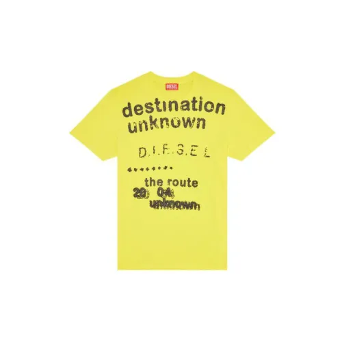 DIESEL T-Shirts Men Yellow