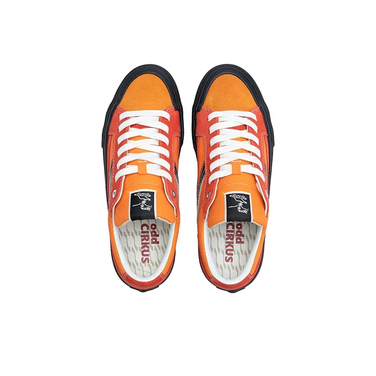 OddCIRKUS Astley Neon Balance Abrasion Resistant Slip Resistant Low Top Skateboard Shoes Unisex Orange-3