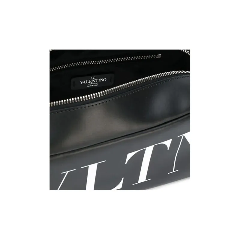 Valentino Cow Leather Makeup Bag, Storage Bag, Clutch Regular Women's Black-3