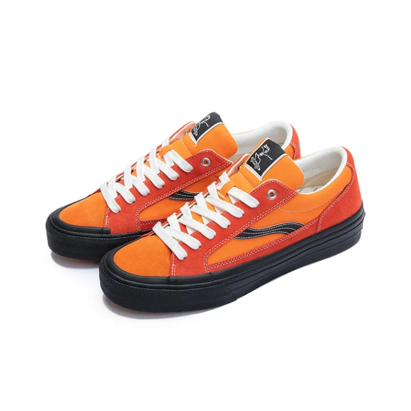OddCIRKUS Astley Neon Balance Abrasion Resistant Slip Resistant Low Top Skateboard Shoes Unisex Orange-2