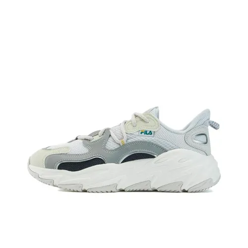 FILA Wave Anti Slip Wear Resistant Low Top Running Shoes Women's Gray White