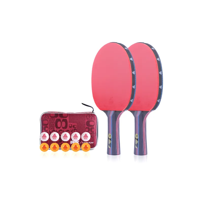 PEAK Ping Pong Paddles Unisex All Wood Red/Black-0