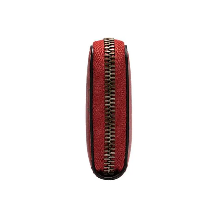 GUCCI Leather Wallets Card Holders Men's Red-1