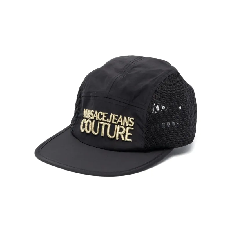 VERSACE Men Letter Embellished Baseball Cap Black-0