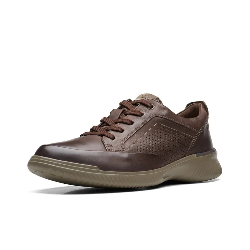 Clarks Casual Leather Shoes Men's Dark Brown-1