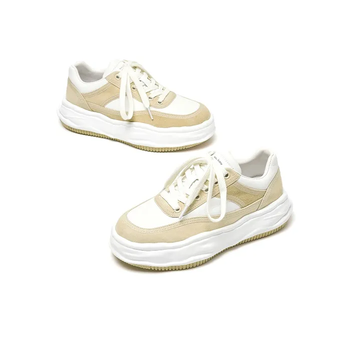 BEAU Stylish Skateboarding Shoes Women's Ecru Apricot-3