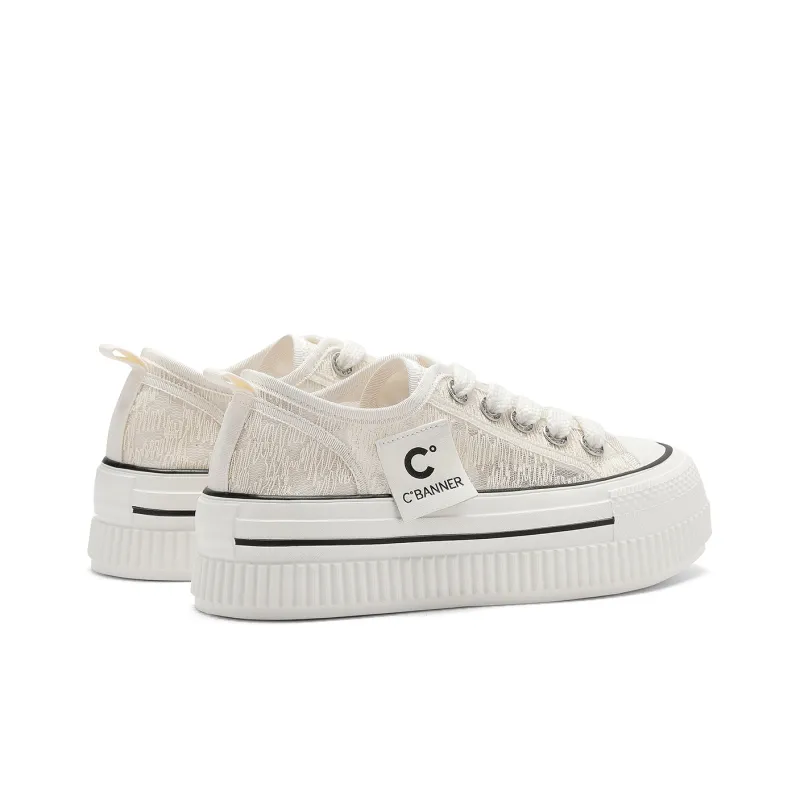 C°BANNER Platform Shoes Women's Ecru-3