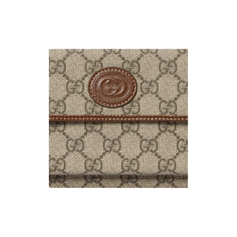 GUCCI Canvas With Leather Fanny Pack Regular Men's Beige/Ebony-4