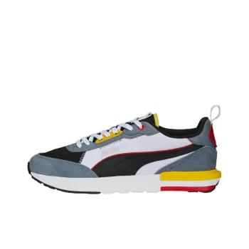 PUMA R22 Anti Slip Wear Resistant Low Top Sports Casual Shoes Men's Gray Black White