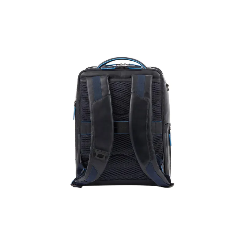 PIQUADRO Leather Backpack Unisex Blue-2