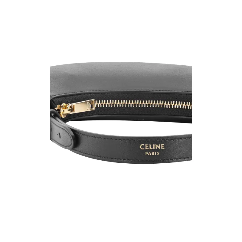 CELINE AVA Smooth Cow Leather Handbag, Shoulder Bag Mini Women's Black-4