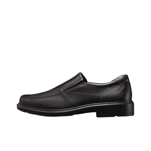 Ecco Casual Leather Shoes Men's Coffee