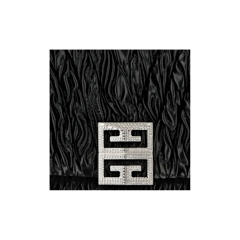GIVENCHY 4G Sheepskin Handbag Shoulder Bag Crossbody Bag Small Size Women's Black-4
