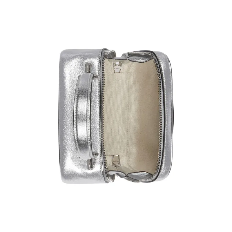 GUCCI Blondie Leather Shoulder Bag Crossbody Bag Handbag Women's Silver-5