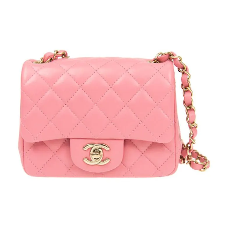 CHANEL Cow Leather Coin Purse, Handheld Bag, Shoulder Bag, Crossbody Bag Women's Pink-0