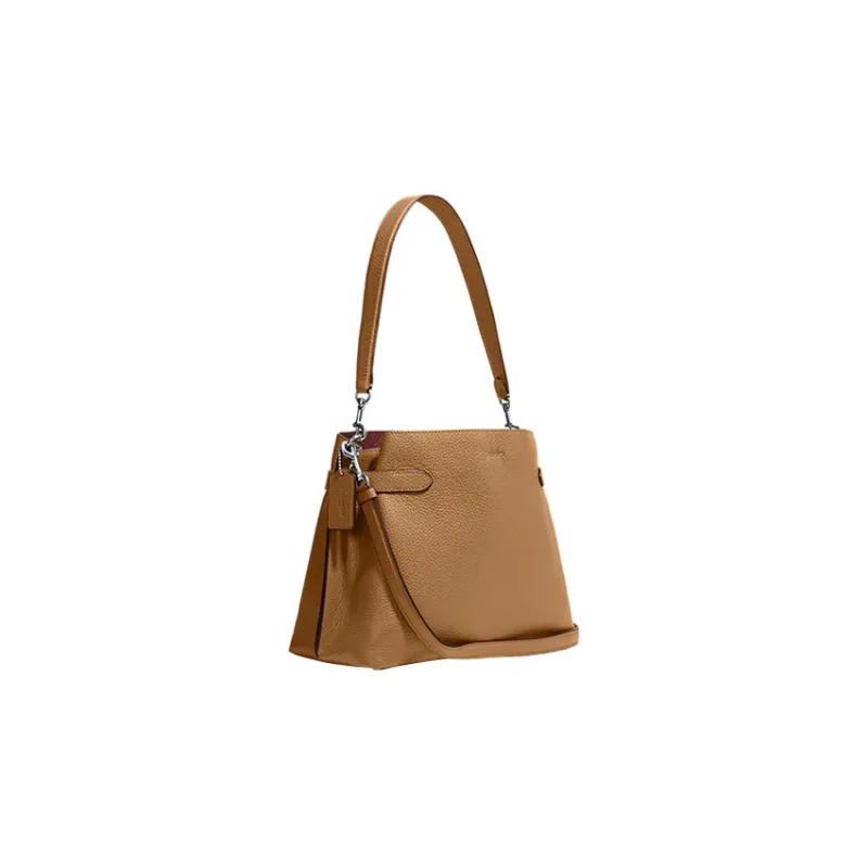 COACH Hanna Leather Tote Bag Shopping Bag Handbag Shoulder Bag Women's Brown-1