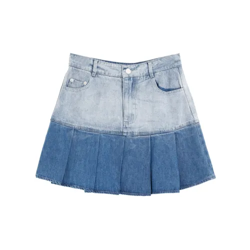 SETIROM Denim Short Skirts Women's Blue