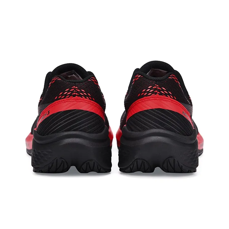 DO WIN Three Generations Of God Of War Low Top Marathon Running Shoes Unisex Black Red-2