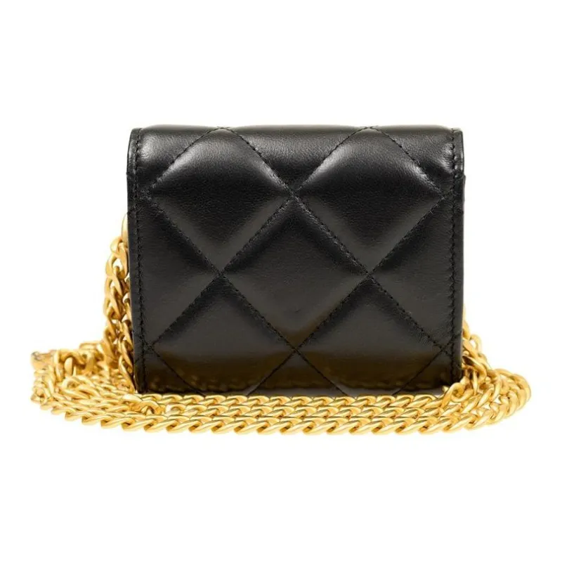 CHANEL 22SS Lambskin One Shoulder Crossbody Clutch Mini Women's Black-2