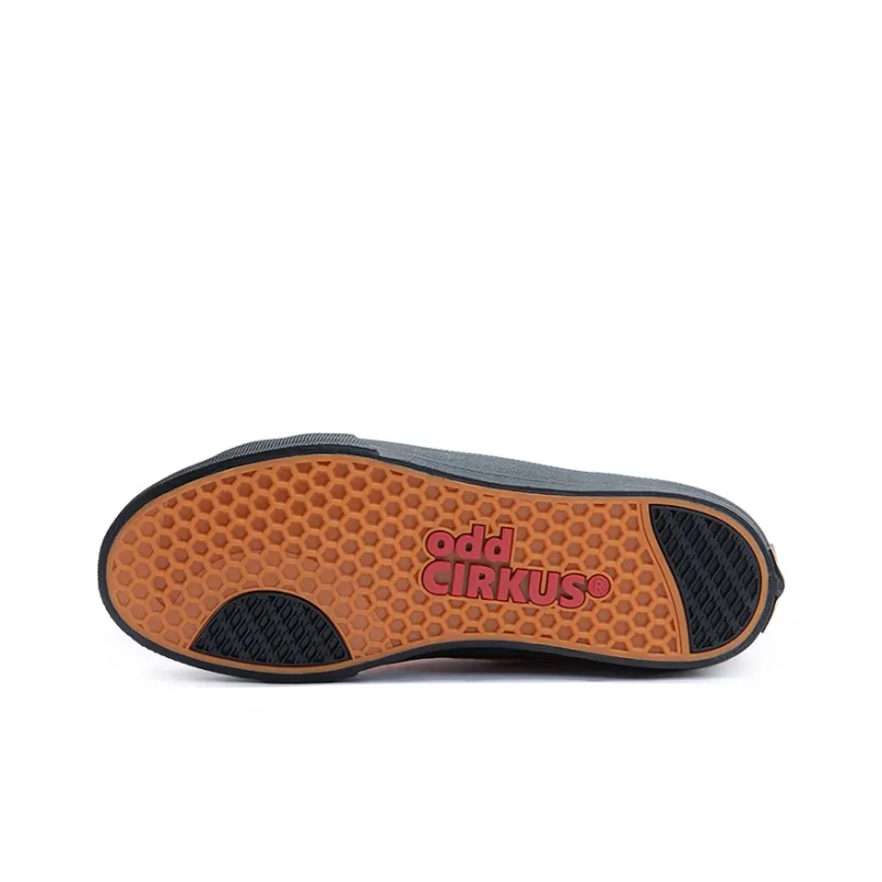OddCIRKUS Astley Neon Balance Abrasion Resistant Slip Resistant Low Top Skateboard Shoes Unisex Orange-5