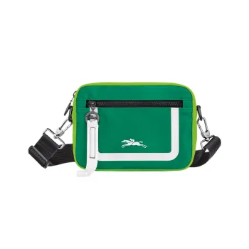 LONGCHAMP Le Pliage Collection Cow Leather Trim Camera Bag Shoulder Bag Crossbody Bag Small Size Women's Green
