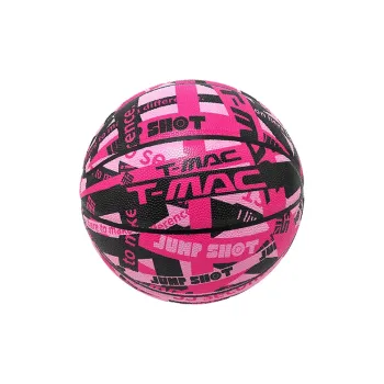T-Mac Maddie Trendy Collection PU Basketball Super Bright Pink Size 7 Training Unisex