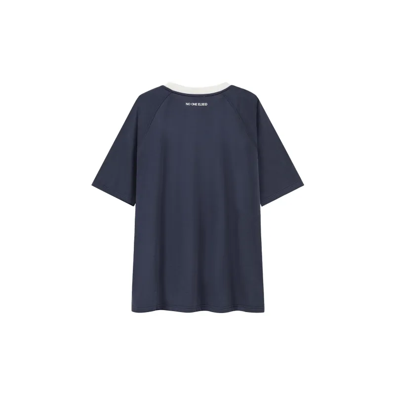 NO ONE ELSE T Shirts Unisex Navy Blue-1