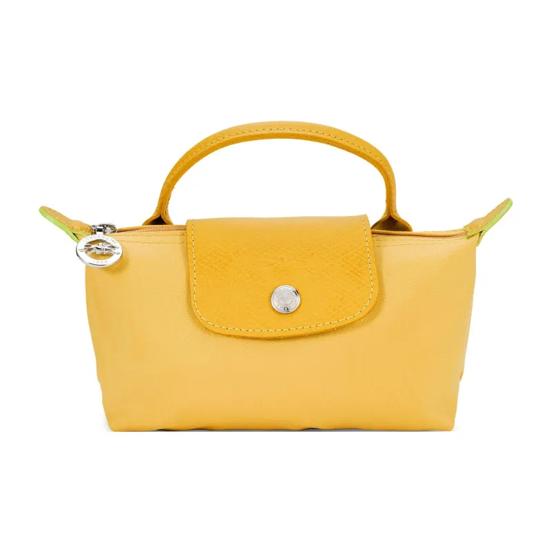 LONGCHAMP Le Pliage Green Eco Friendly Canvas Handbag Trumpets Women's Yellow-0