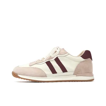 BEAU Breathable Low Top Sports Casual Shoes 2.5cm Women's Beige White Pink