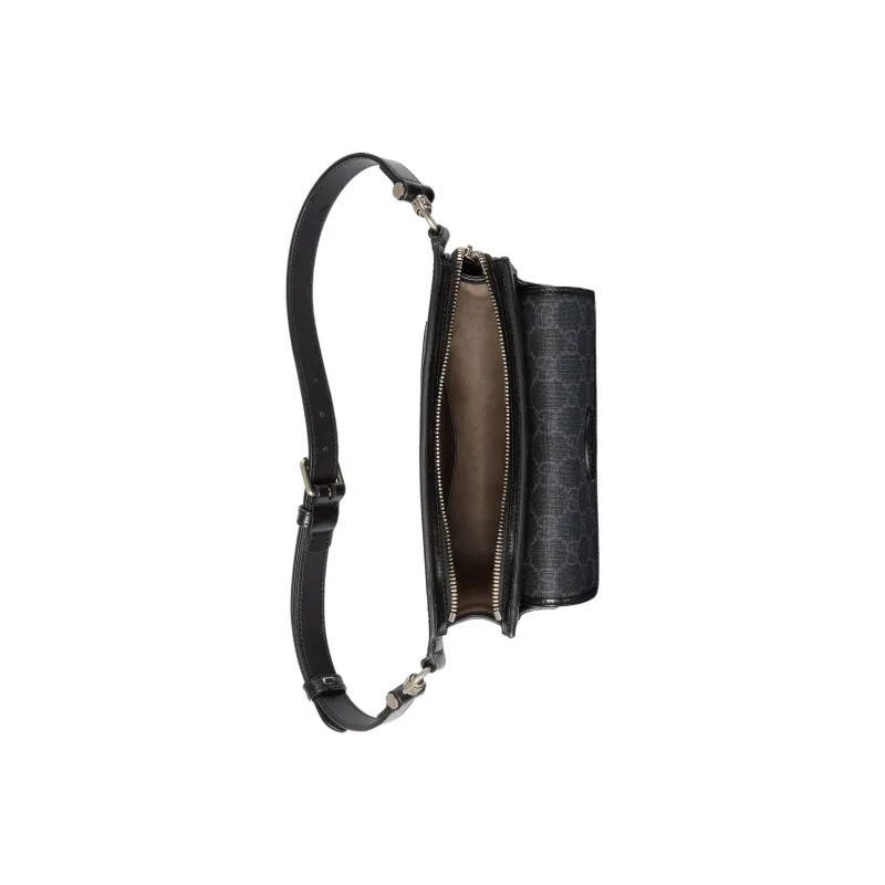 GUCCI Canvas With Leather Sling Bag, One Shoulder, Crossbody, Fanny Pack Regular Men's Black-3