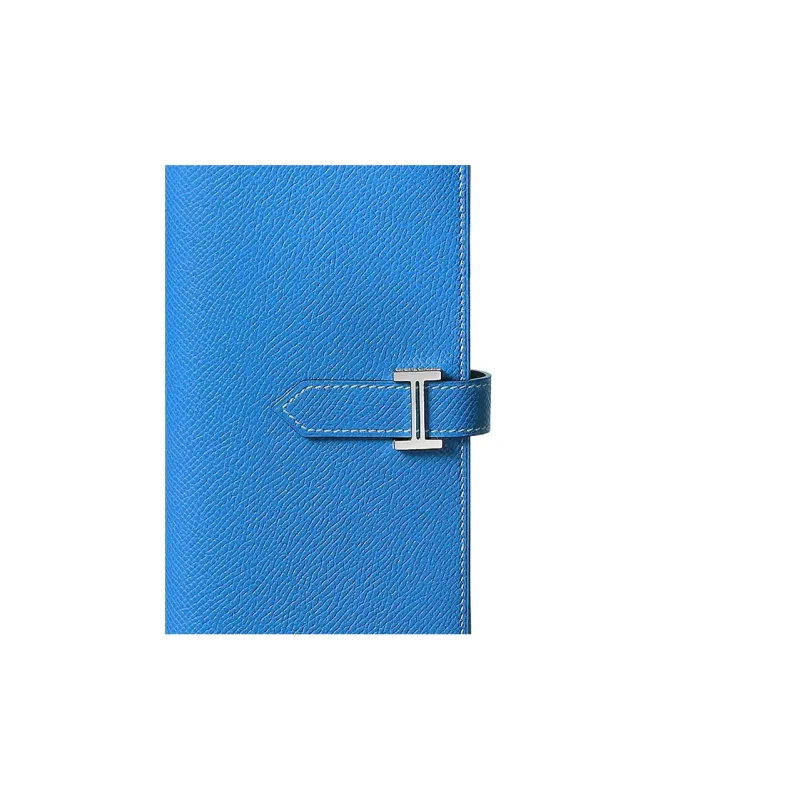 HERMES Bearn Epsom Calfskin Wallet Women's B3 Bleu Zanzibar Tanzanian Blue-2
