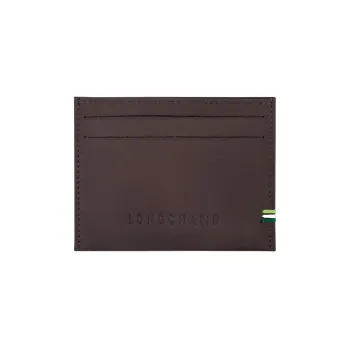LONGCHAMP Cow Leather Card Holder Regular Men's Brown