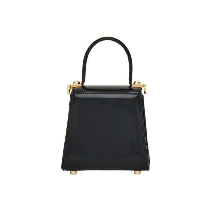 FERRAGAMO Leather Shoulder Bag Crossbody Bag Handbag Extra Small Women's Black-3