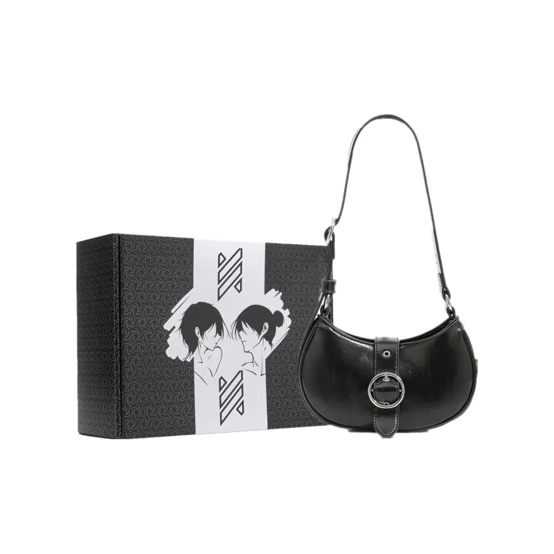 NOMK PU Saddle Bag, Women's Underarm Small Square Bag, Shoulder Bag Medium Size Women's Multicolor-2