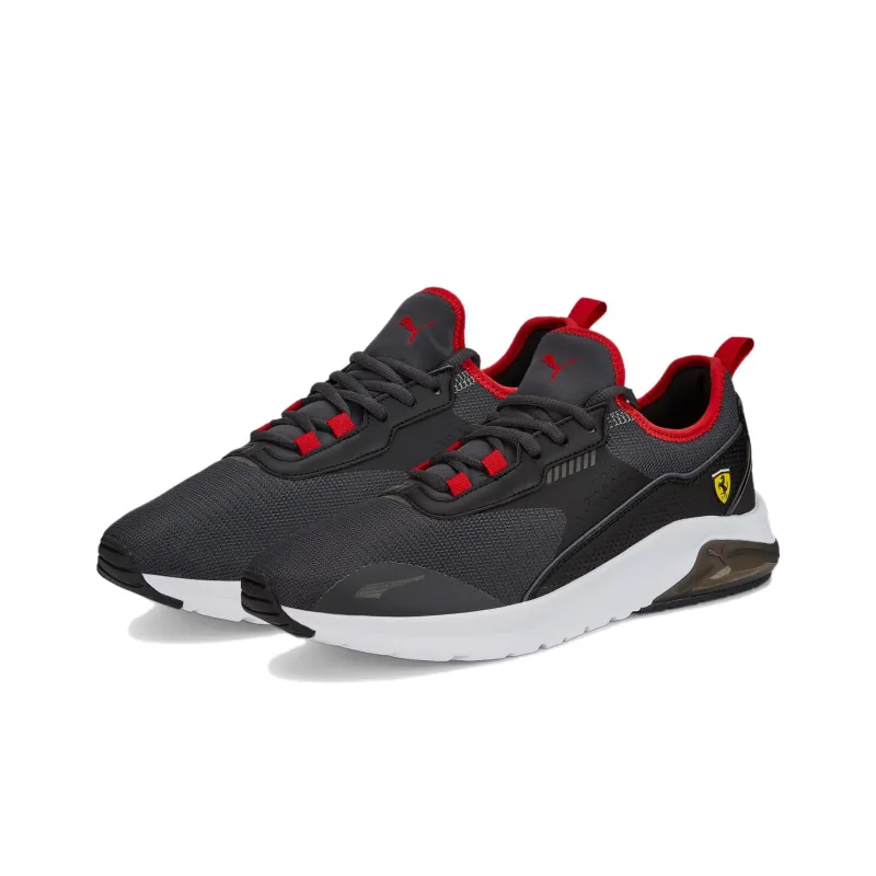 PUMA Ferrari Electron E Anti-Slip Wear-Resistant Low-Top Sports Casual Shoes Men's Gray Black White-2